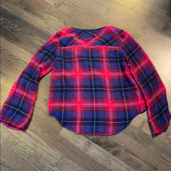 Cloth & Stone Blue and Red Plaid XS EUC - Picture 8 of 8